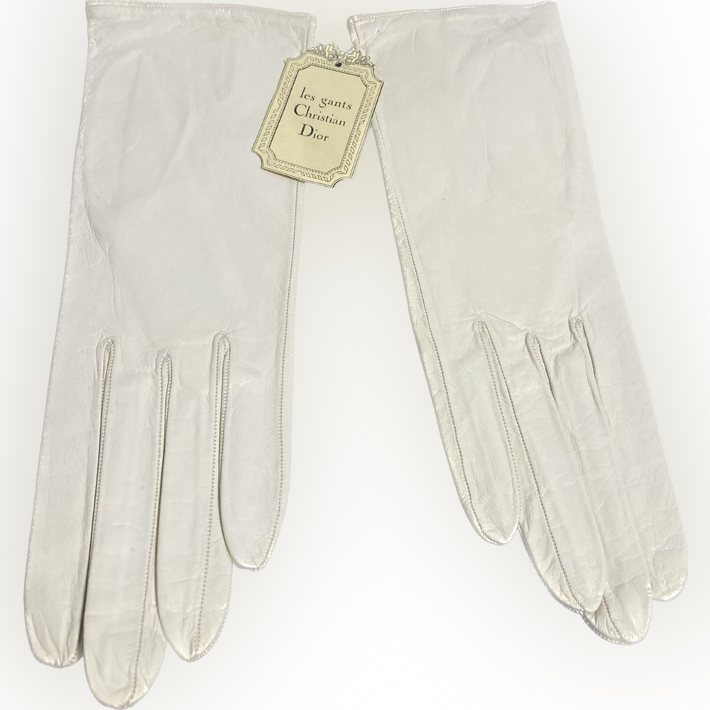 EUC Vintage Christian Dior Size 7 Leather Gloves